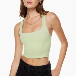 Women's Light Green Crop Top